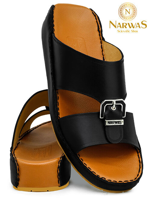Narwas 325 [NG77] Black Gents Sandal