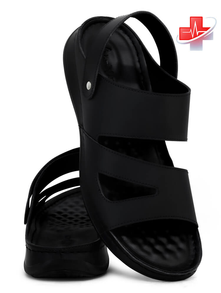 Al Maidan[B211]K873 MEDICAL Black Gents Arabic Sandal