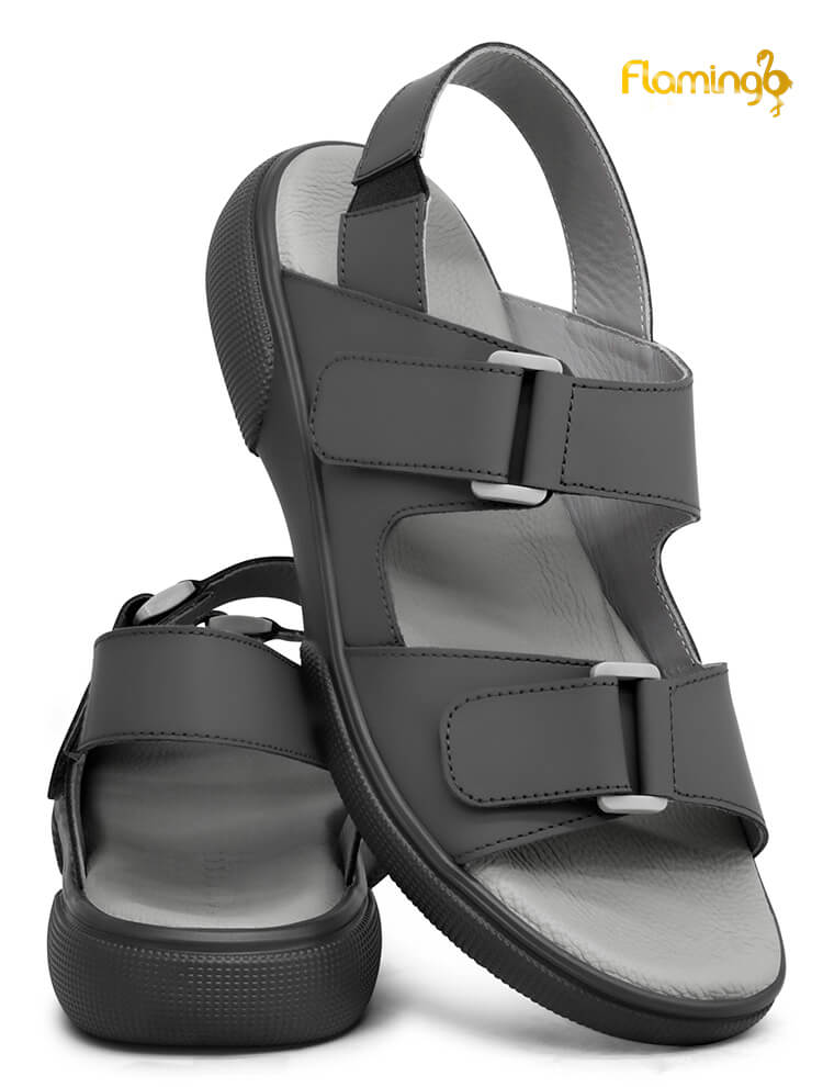 Flamingo [FG84]P0540 Gray Gents Arabic Sandal