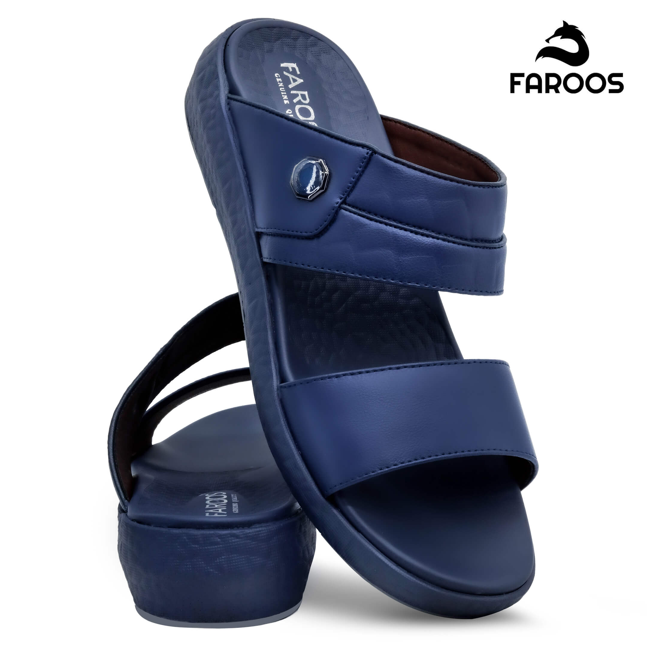 Faroos[F236]M053-Navy-Gents-Arabic-Sandal-40