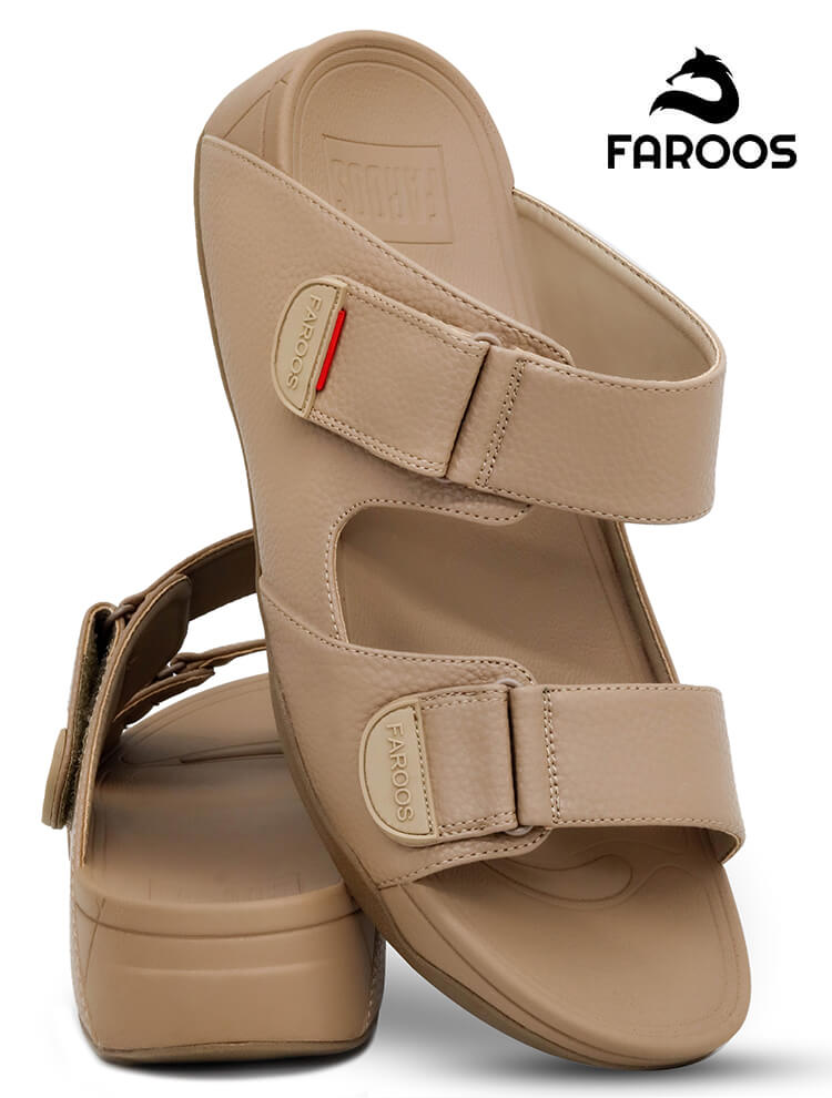 Faroos[F253]M098-Stone-Gents-Arabic-Sandal-40