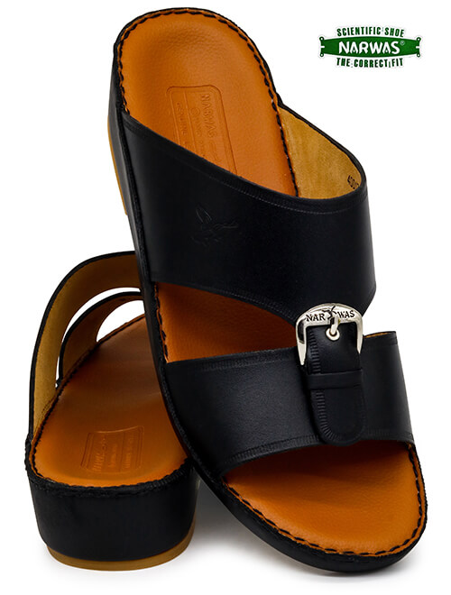 Narwas-[C]-2000-Black-Tan-Gents-Sandal-40