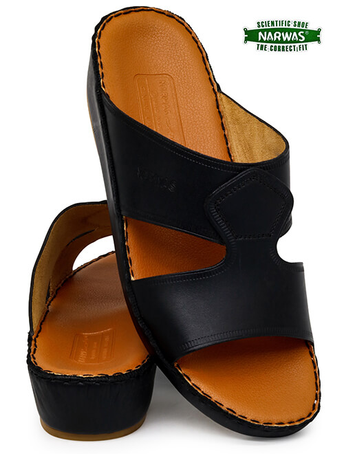 Narwas [N] 1000 Black Tan Gents Sandal